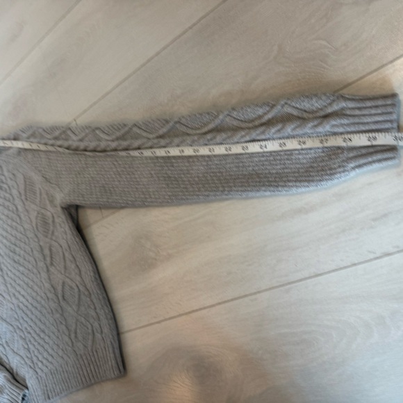 Aritzia Sunday Best Boreal 1/2 Zip Cable Knit Sweater Wool Blend Cropped - Picture 9 of 10